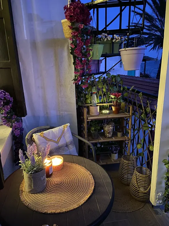 The terrace and view